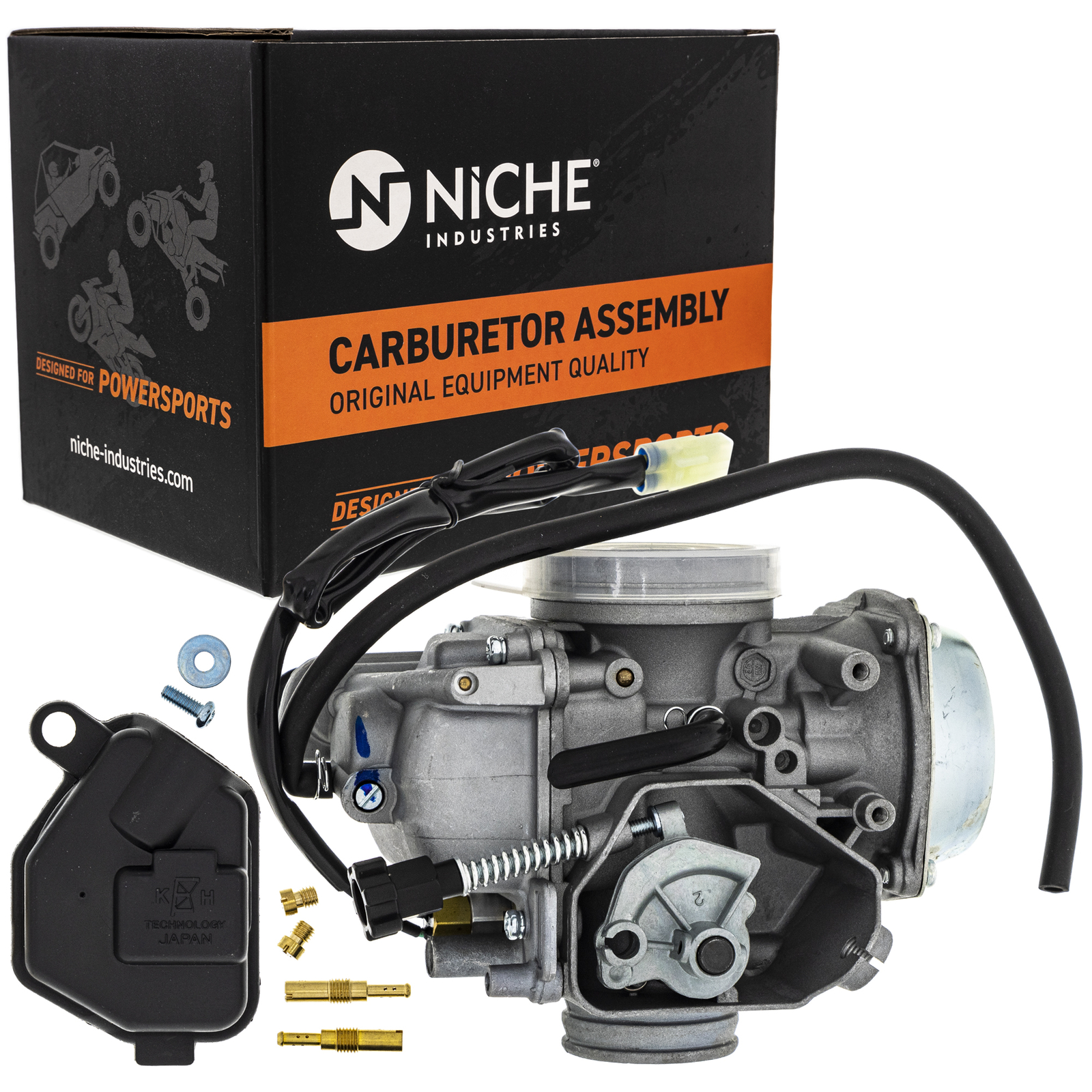 NICHE Carburetor for Honda Rancher 350 Kawasaki Bayou 300 16100-HN5-673 ATV