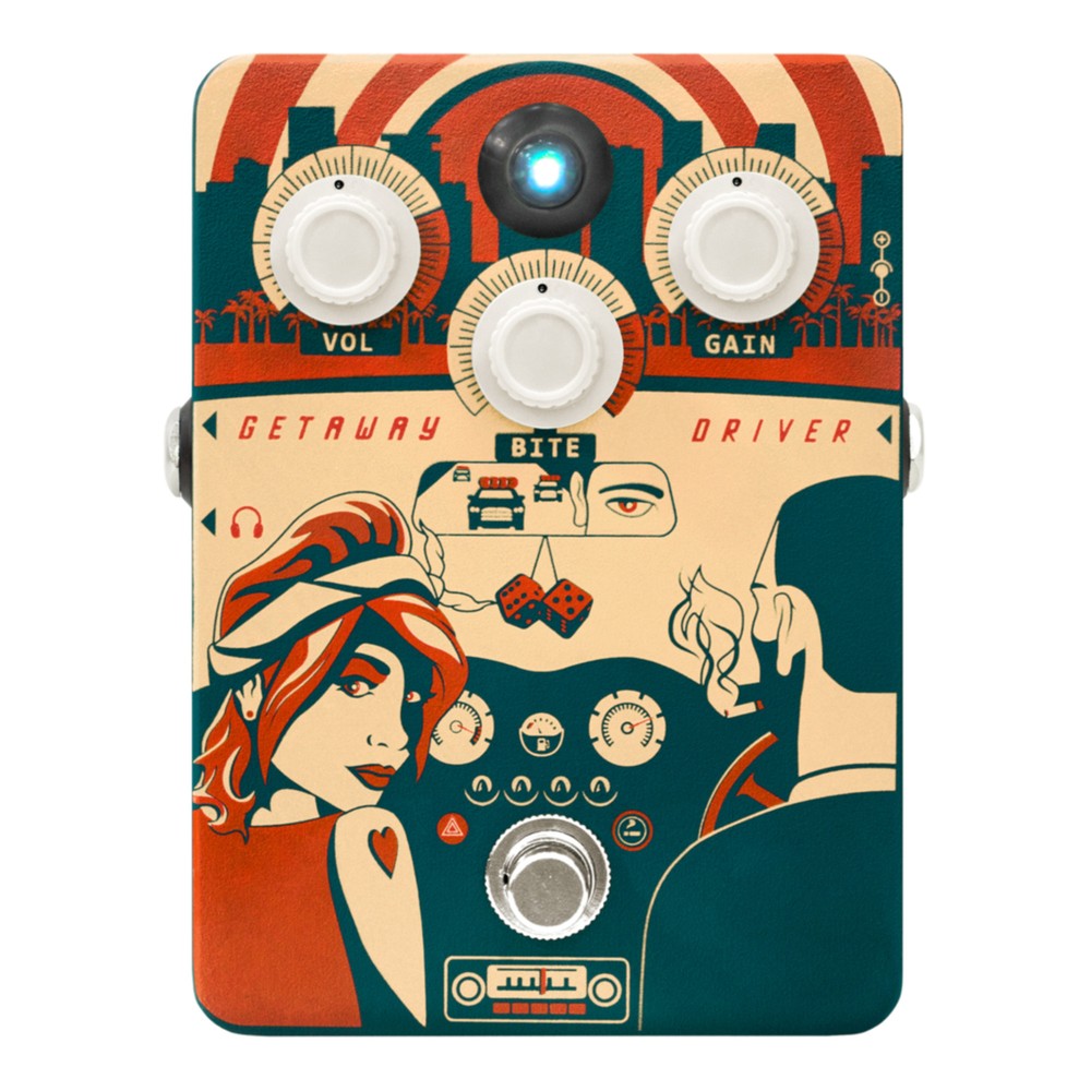Orange Getaway Driver Overdrive Effects Pedal