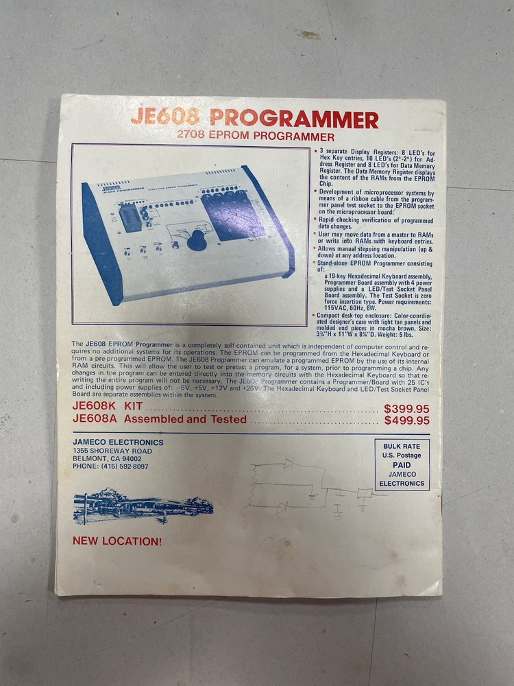 Jameco Electronics Original 1981 Catalog