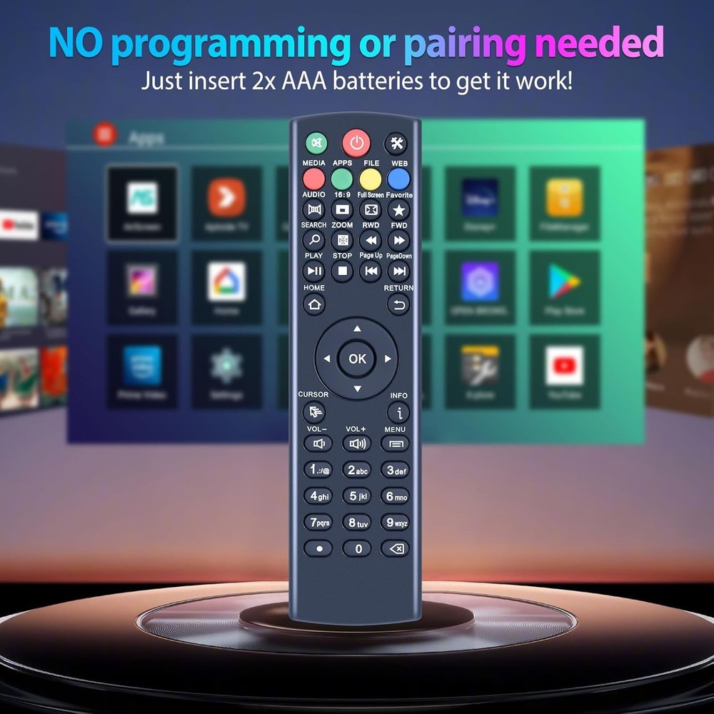 Replacement Remote Control Compatible with Superbox Without Voice, for Blue