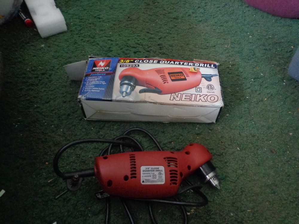 NEIKO 10529A 3/8" Close Quarter Angle Power Drill | 55-Degree Angle | Variable |