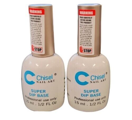 2 Bottles x Chisel Super Dip Base Coat ( No Activator Requires) 0.5 fl oz/ea