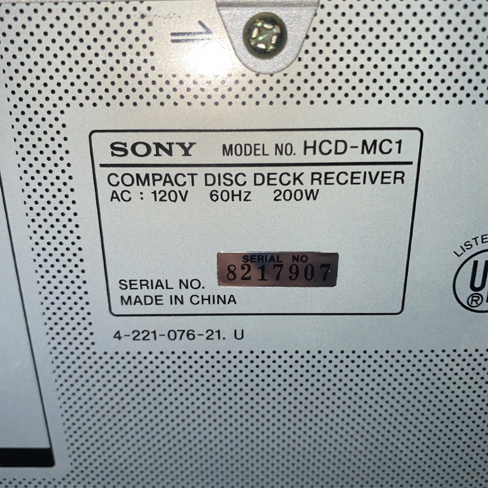 Sony CD Changer Stereo System Dual Cassette Dolby NR Auto Reverse Silver