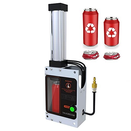 12oz/16oz Wall Mounted Pneumatic Can Crusher for Efficient Recycling, Automatic