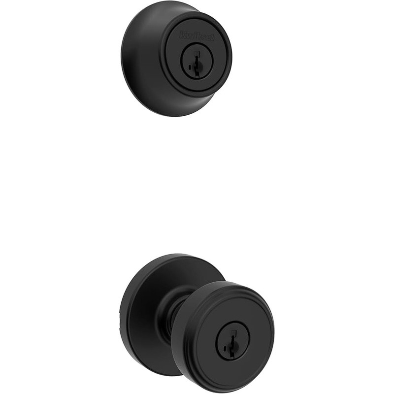 Front Door Lock Handle Set Deadbolt Combo SmartKey Low Profile Security Knob New