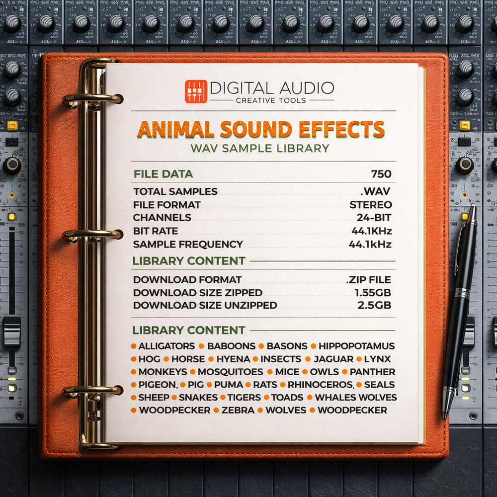 Animal Sound Effects Sample Library