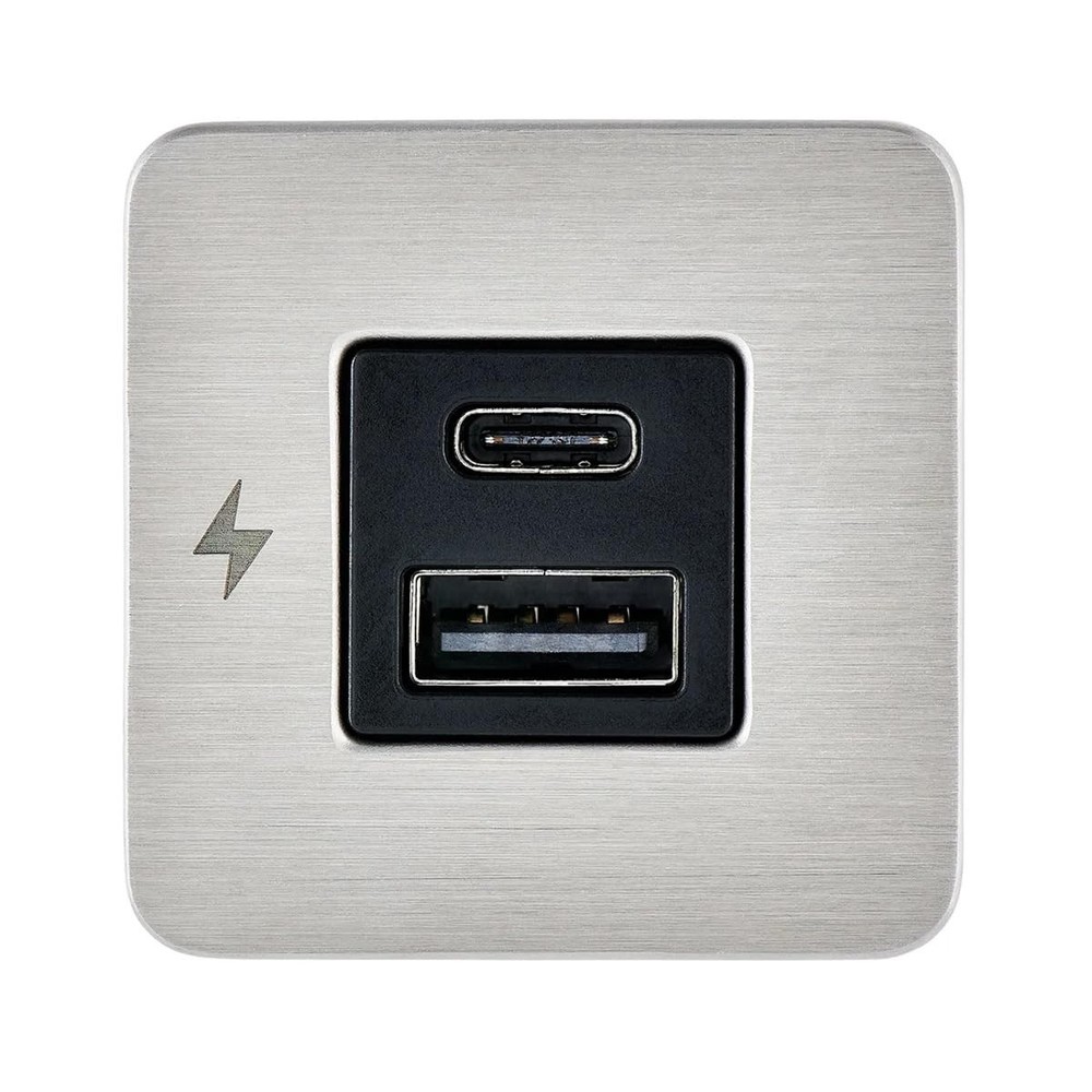 Scanstrut SC-TILE-11 USB-A/USB-C Interior Charging Socket 12/24V SS Bezel