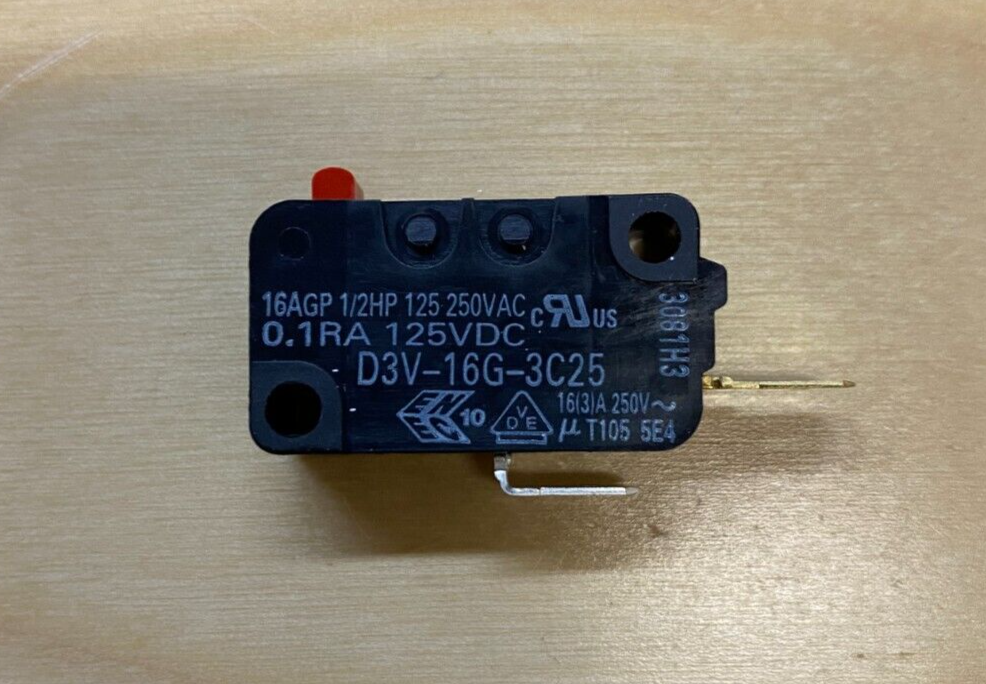 D3V-16 Microwave Door Switch Omron D3V-16G-3C25 Replacement