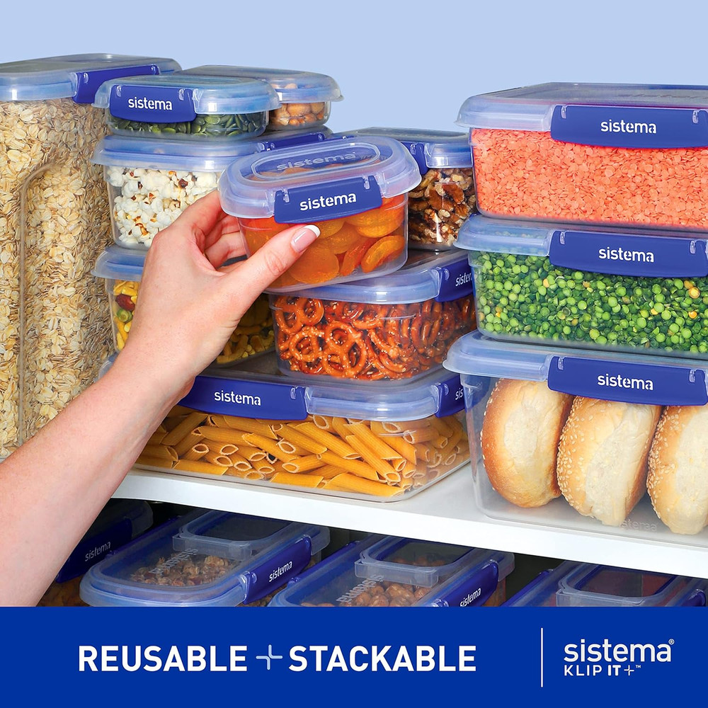 KLIP IT plus Food Storage Containers | 7.5 L Rectangle | Stackable & Airtight Fr