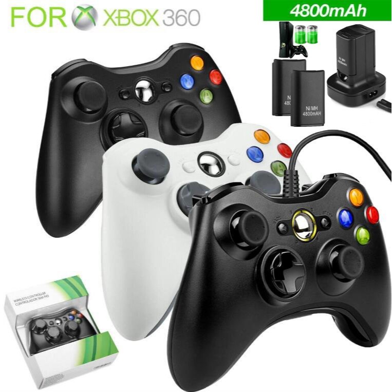 Wireless Controller For Microsoft Xbox 360/ 360Slim/ 360E, PC Windows 11/10/8/7
