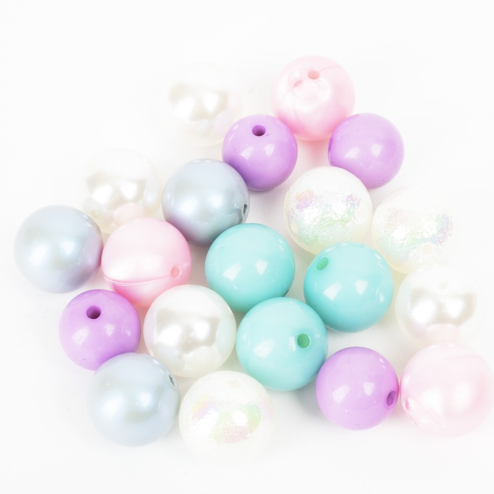 CousinDIY Bubblegum Bead 20mm 20/Pkg-Bright Pastels