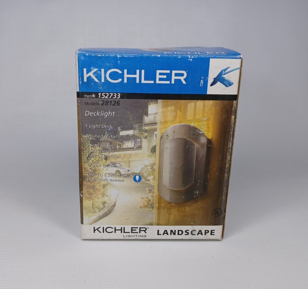 Kichler 28126 Brushed Nickel Path Deck Light 12 Volt System Landscape 152733