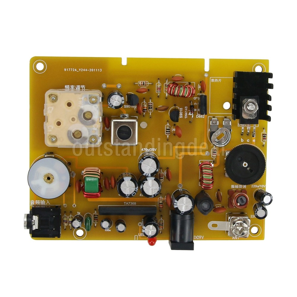Micro-Power Medium Wave Transmitter Board DC 9V 530-1600KHZ For Crystal Radio #