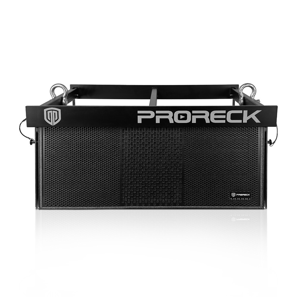PRORECK Dual 8'' Powered Array Speakers Full Range 4000W P.M.P.O with Fly Frame