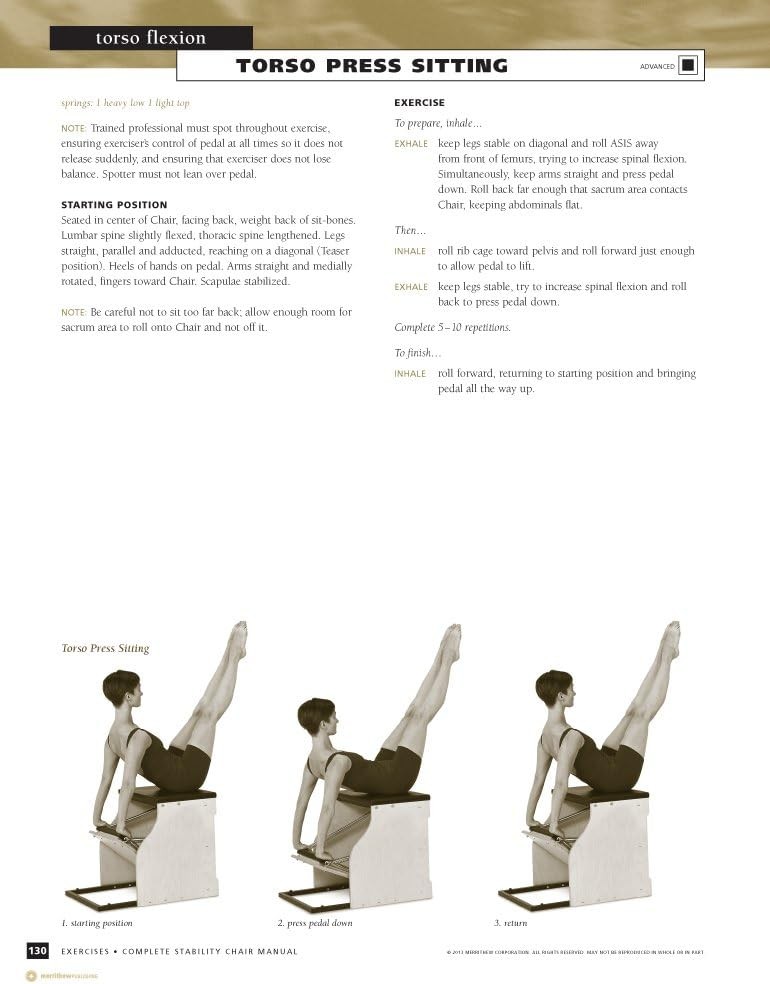 STOTT PILATES Manual - Complete Stability Chair