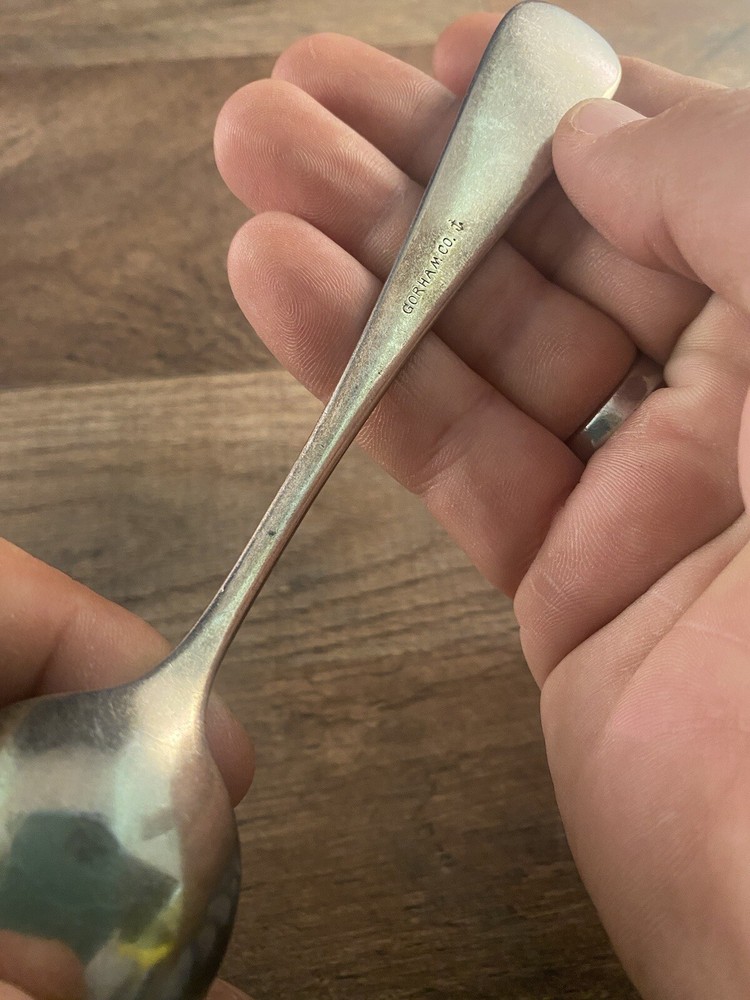 Gorham Co Silverplated Teaspoon Monogrammed Unknown Pattern Plain
