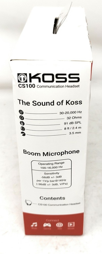 KOSS CS100 On-Ear Communication Headset