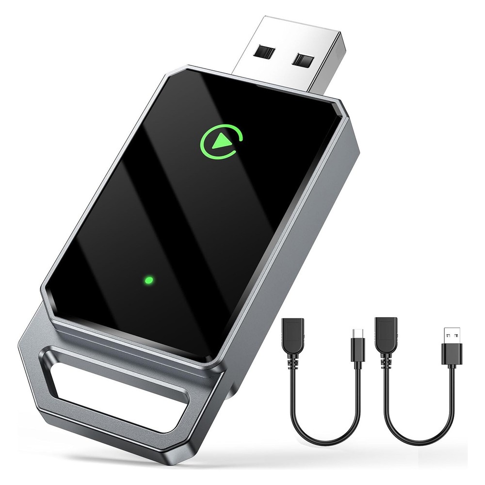 Carplay Adapter for iPhone - Plug/Play - Wired to Bluetooth - USB Types A&C