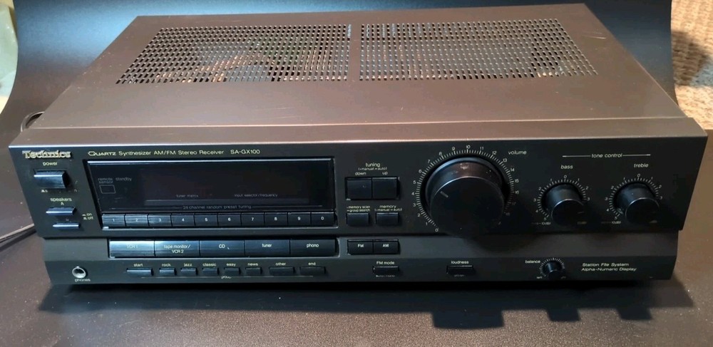 Technics Receiver Synthesizer SA-GX100 Working, Quartz, A/B Speaker