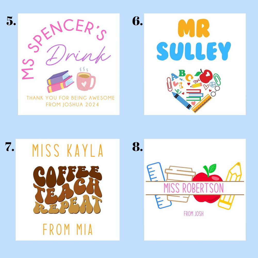 Personalised UV Printed Teacher Coasters