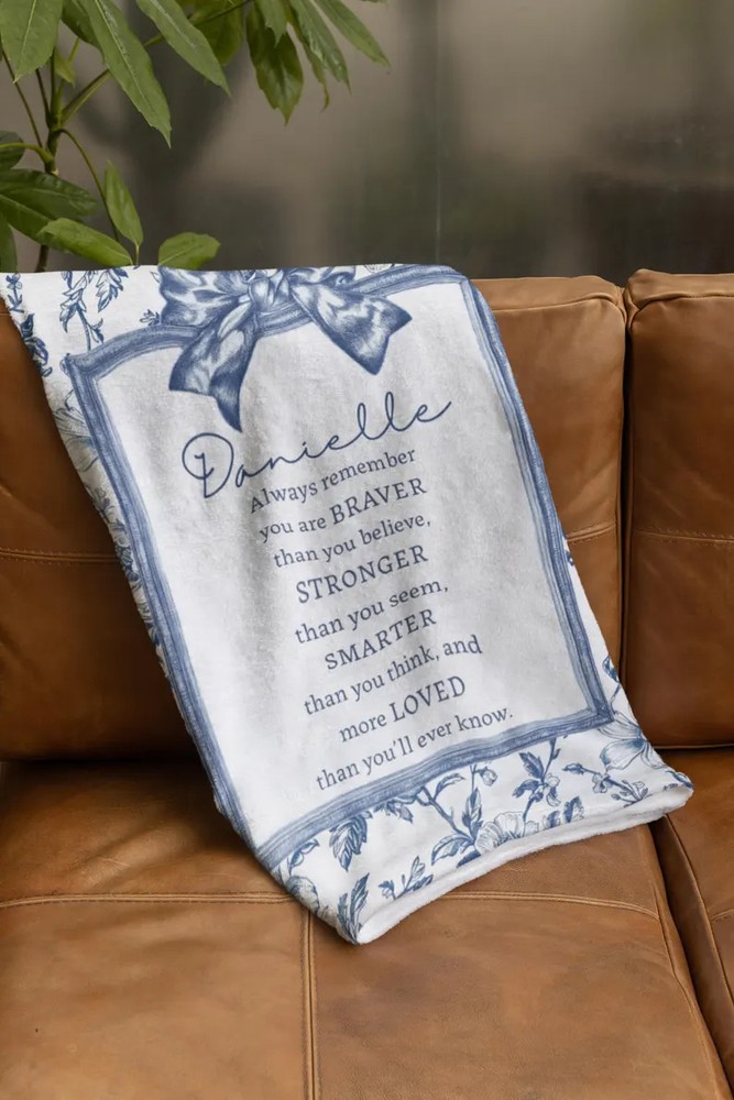 Personalized Inspirational Blanket Custom Gift Thoughtful Present