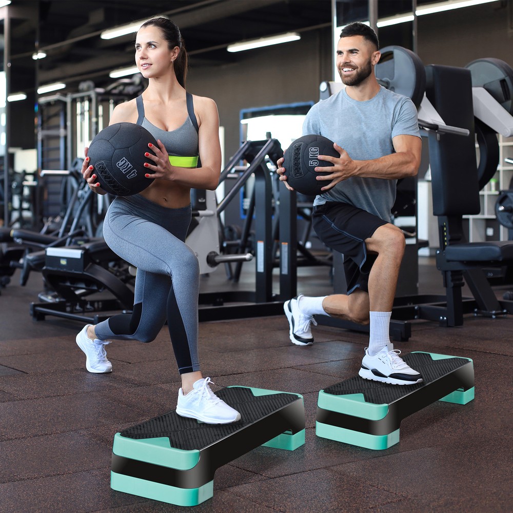 Sturdy Exercise Fitness Step with Multiple Height Adjustment Options
