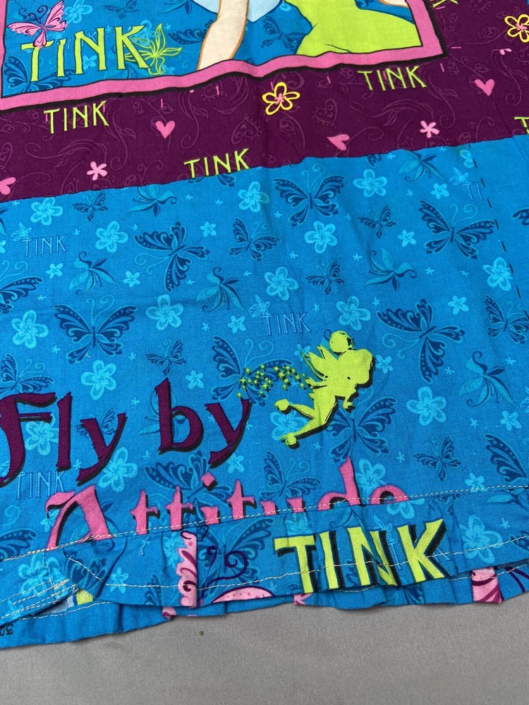 Tinkerbell Handmade Pillowcase Double Sided With Ruffle