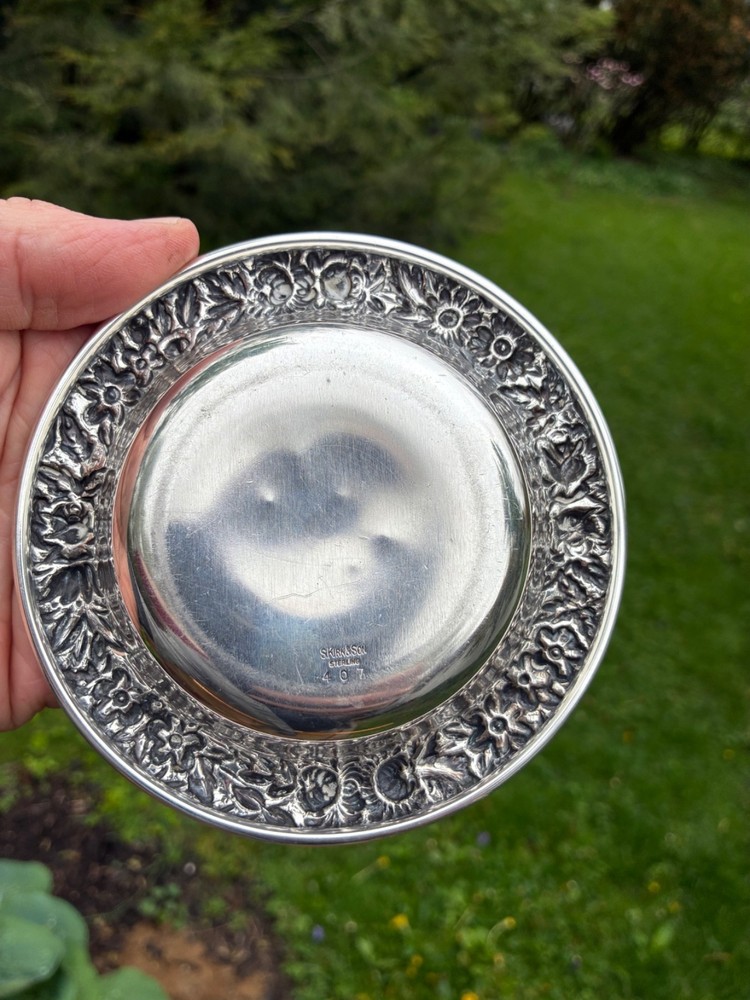 Kirk & Son Sterling Silver Repousse Candy Dish