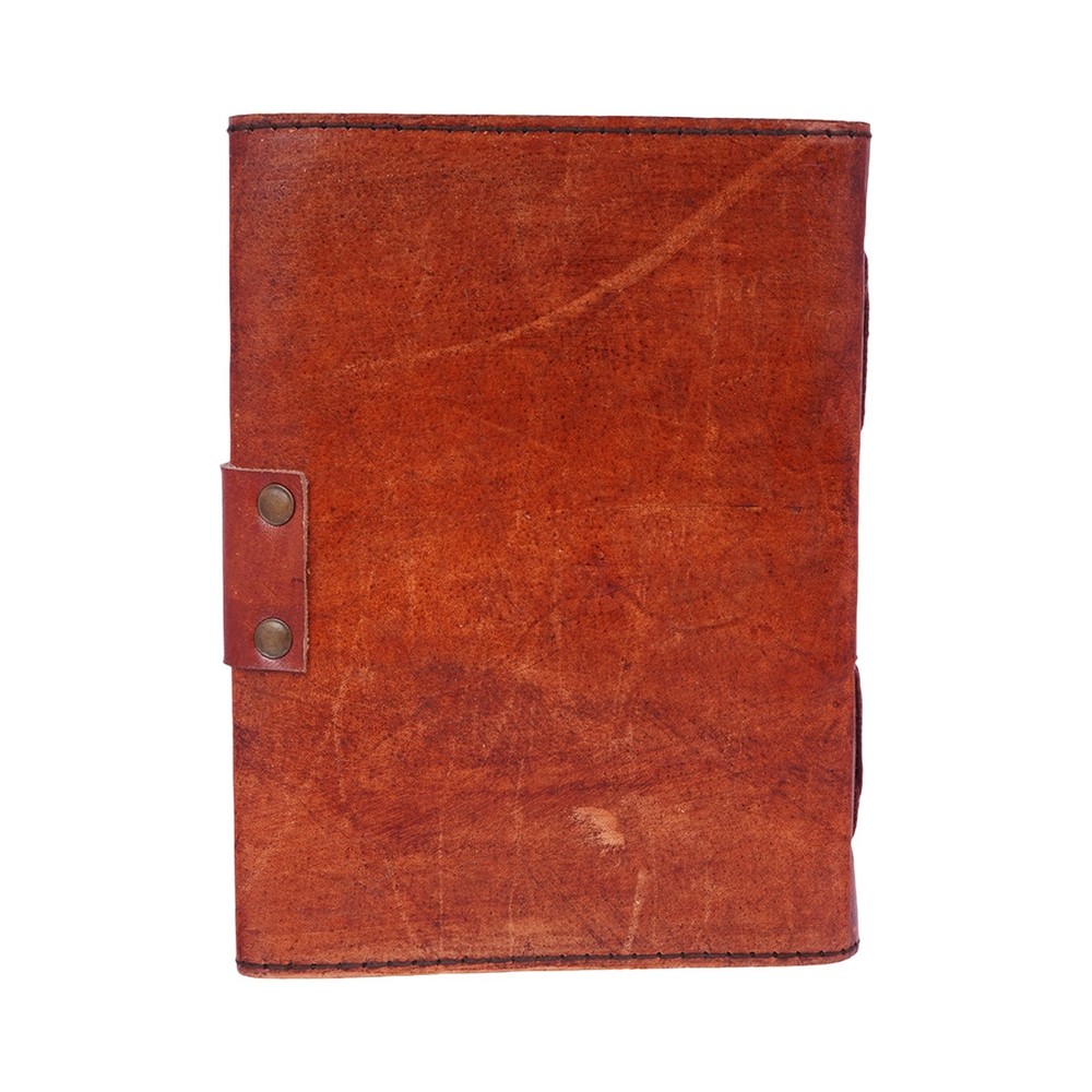 Knowing Eye Embossed Leather Journal – 5x7" Multicolor Handmade Notebook