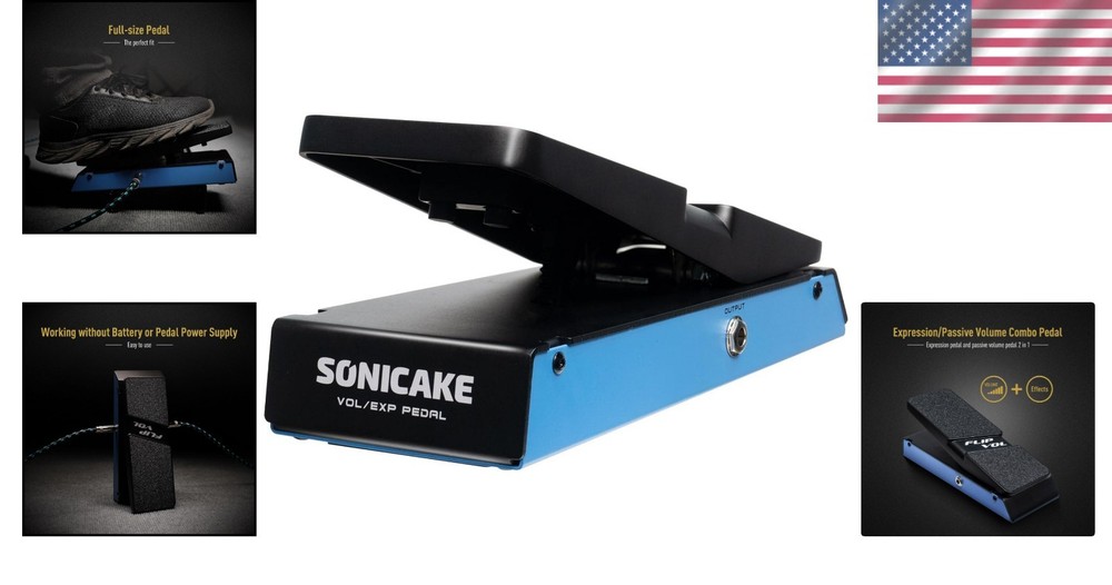 High Compatibility 2 in 1 Guitar Effects Pedal - Expression & Volume Solution