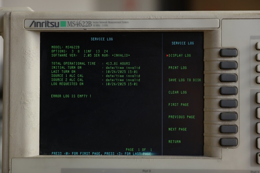 Anritsu MS4622B Network Analyzer Opt 3B Passes Self Test As Is