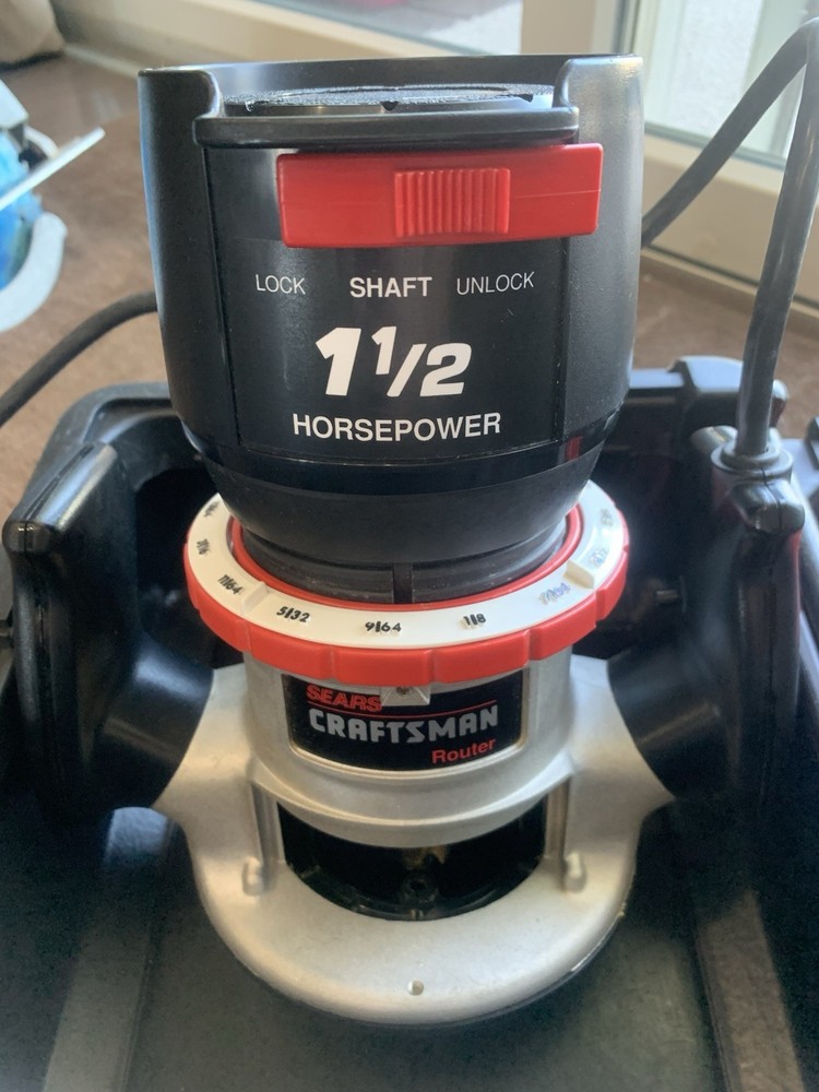 Sears Craftsman 1-1/2 HP Router With Case & Bits