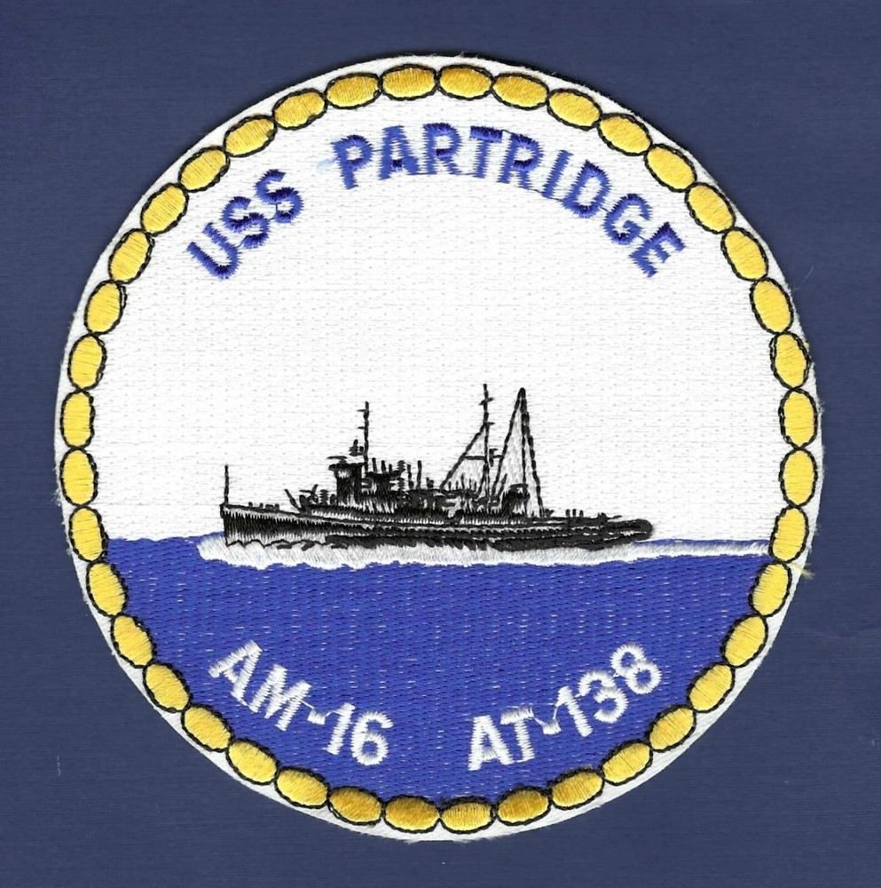 USS PARTRIDGE AM-16 Minesweeper Ship's Crest Patch