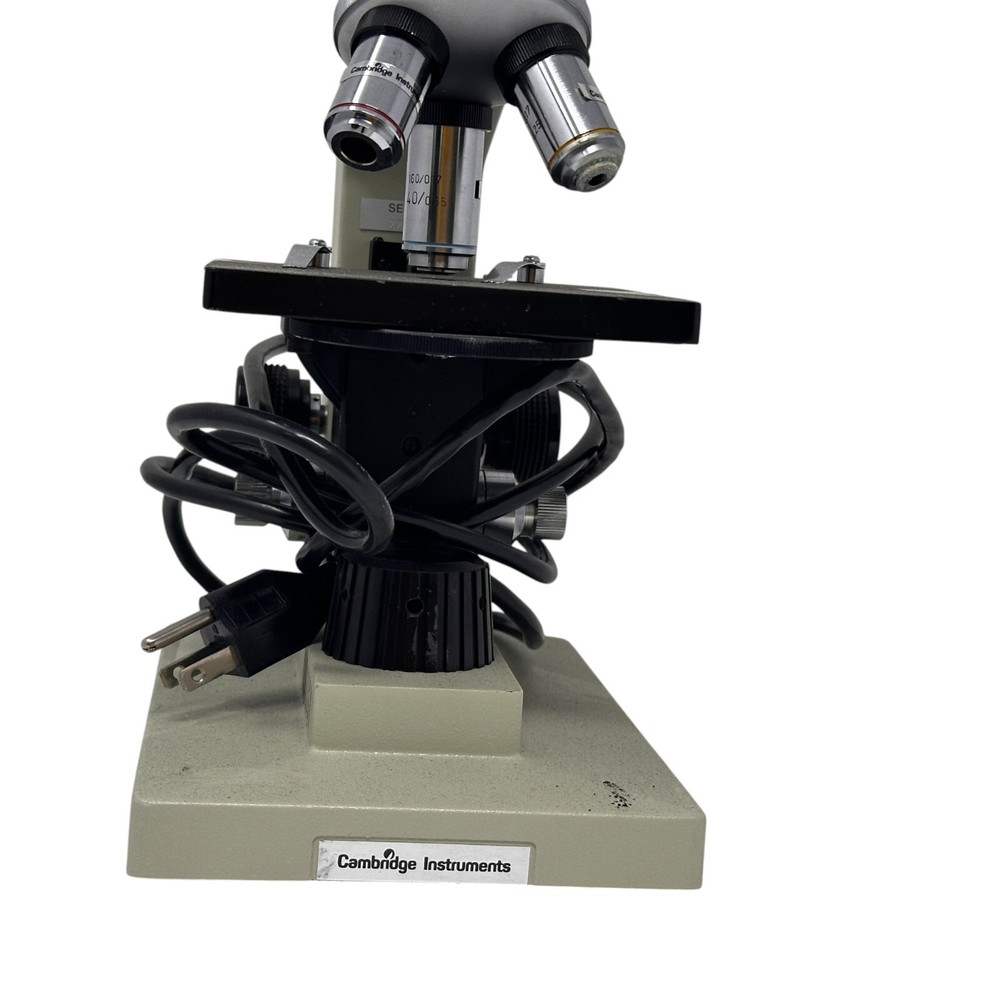 Cambridge Instruments Monocular Compound Microscope WF10X 4X/10X/40X Objectives