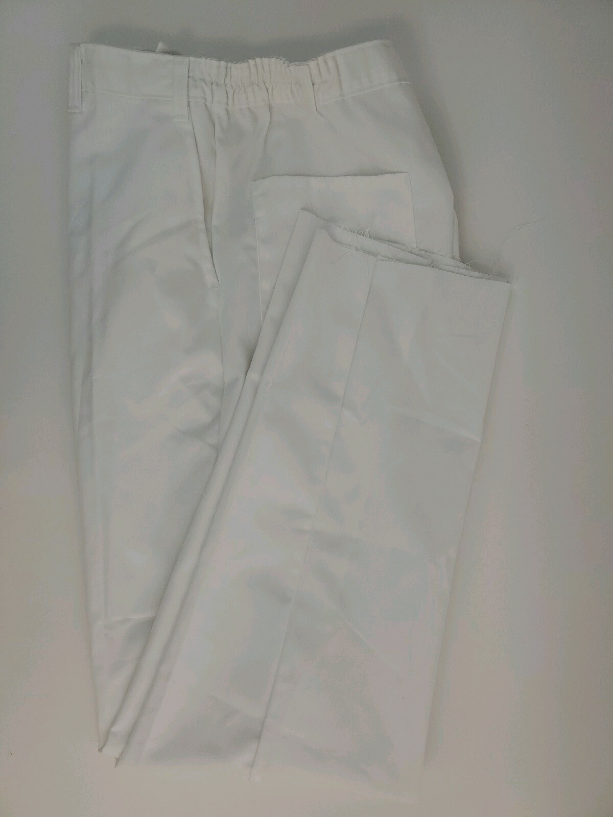 Hospitality Hotel Chef Pants White Unisex Waist 40-41 OB Zipper Flat Front