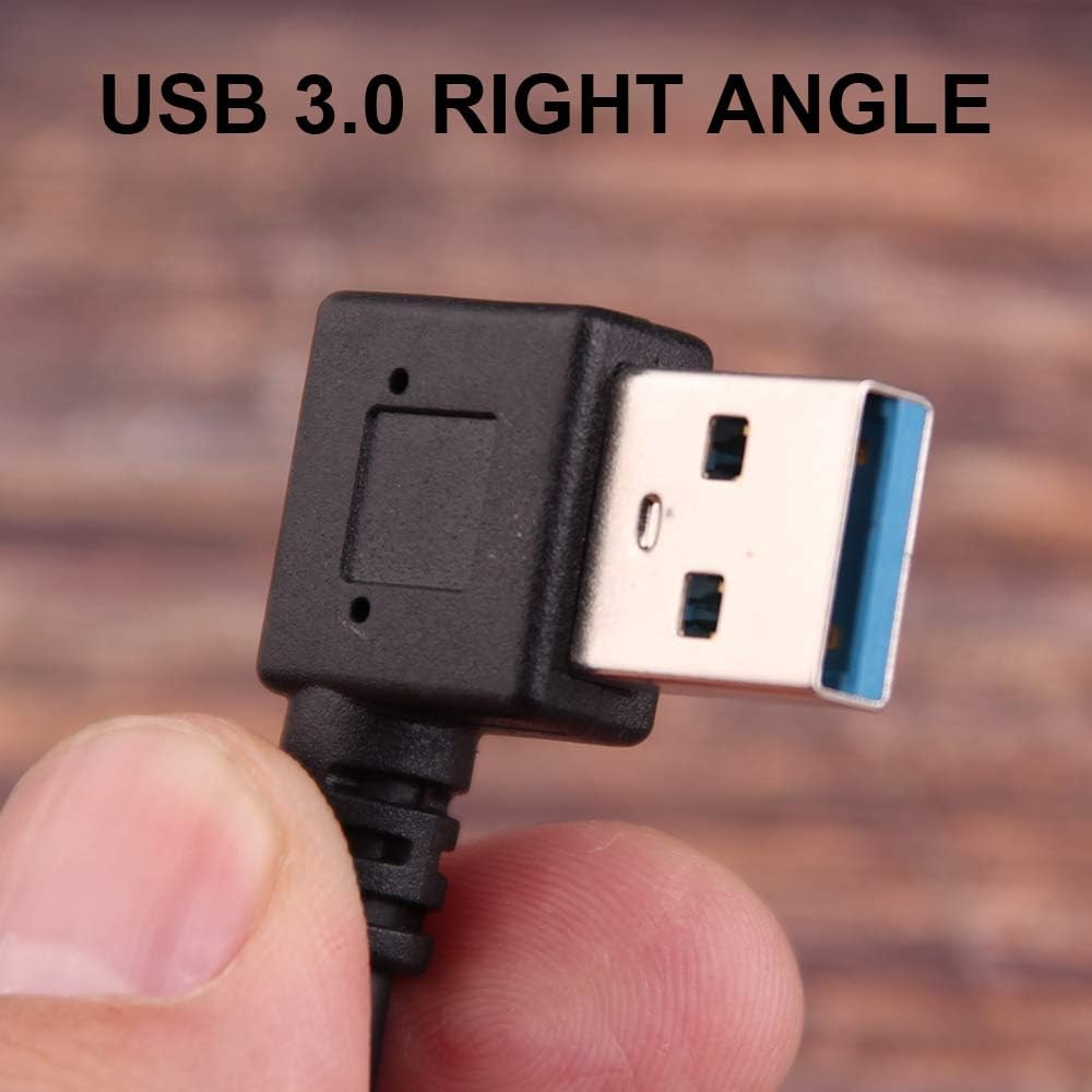USB C 90 Degree Right Angle Cable Extension 3.0 Type c Left & Black