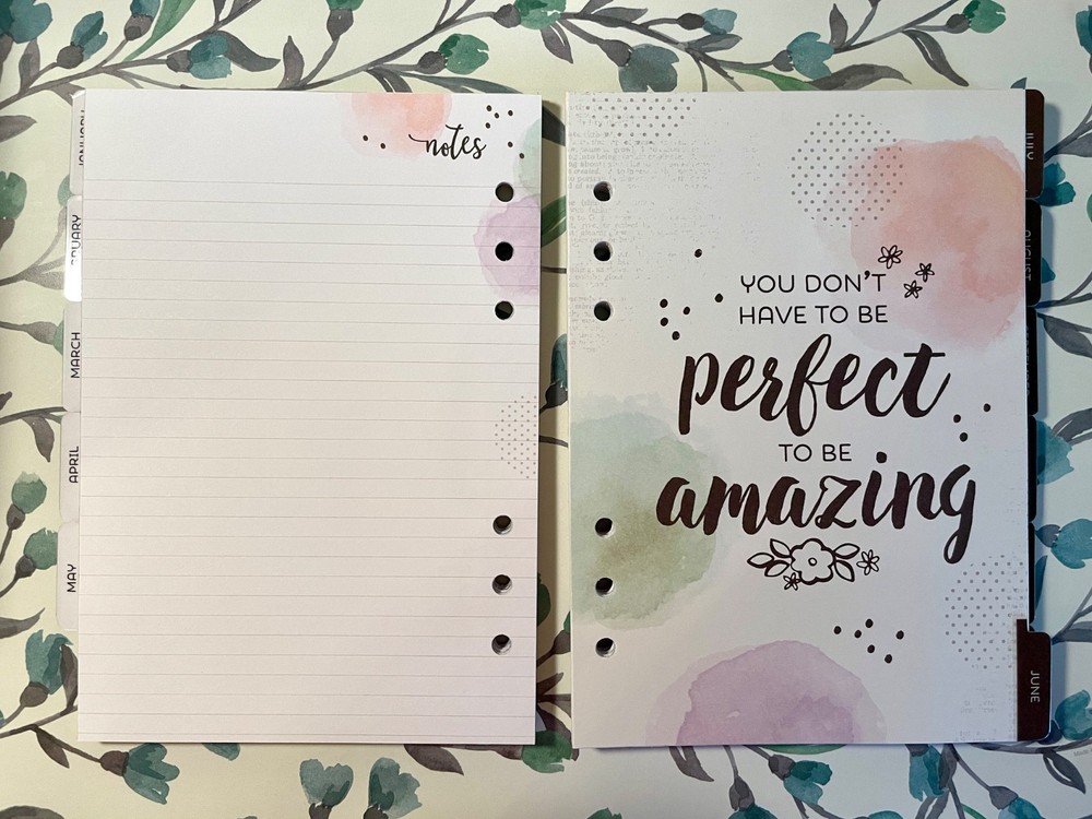 Carpe Diem Undated A5 Planner Inserts - Choose Joy