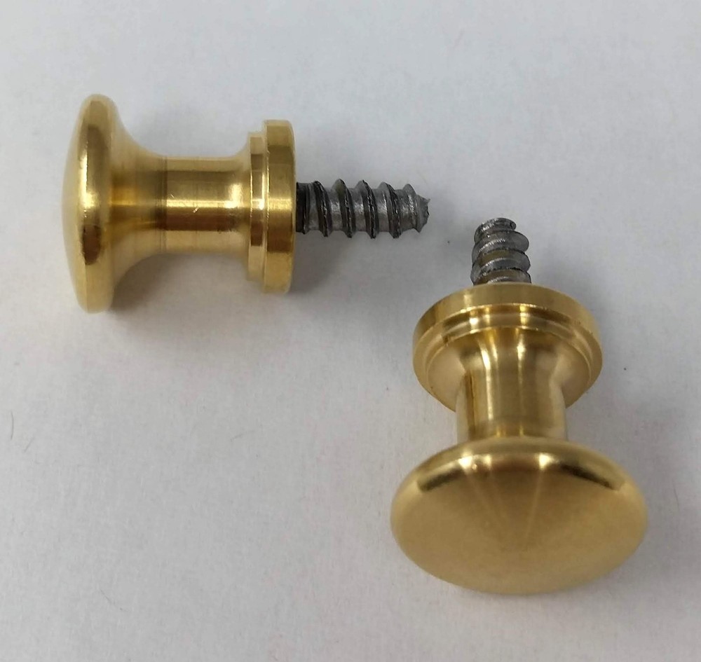Solid Brass Piano Desk Knobs Small 5/8" with Wood Screws for Piano Fallboard/...