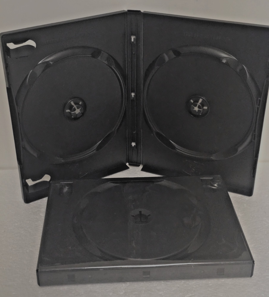 2 Disc Black Thick Protective DVD/CD Case (20mm) with Clips for Artwork