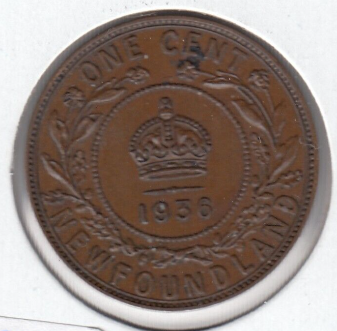 1936 Newfoundland One Cent - EF Condition