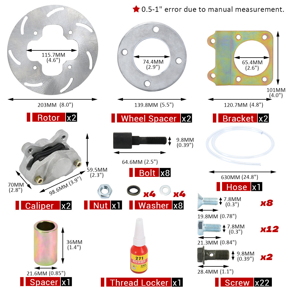 Front Disc Brake Conversion Kit For 1998-04 Honda Foreman 450 TRX450 FE/FM/ES/S