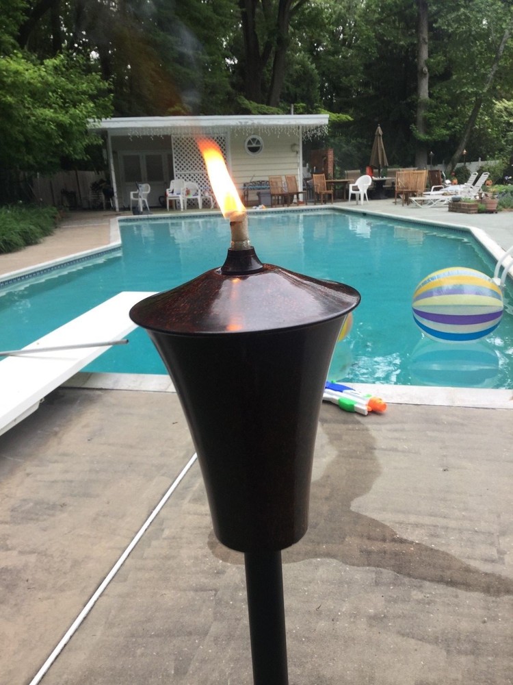 Rustic Cylinder Garden Torch