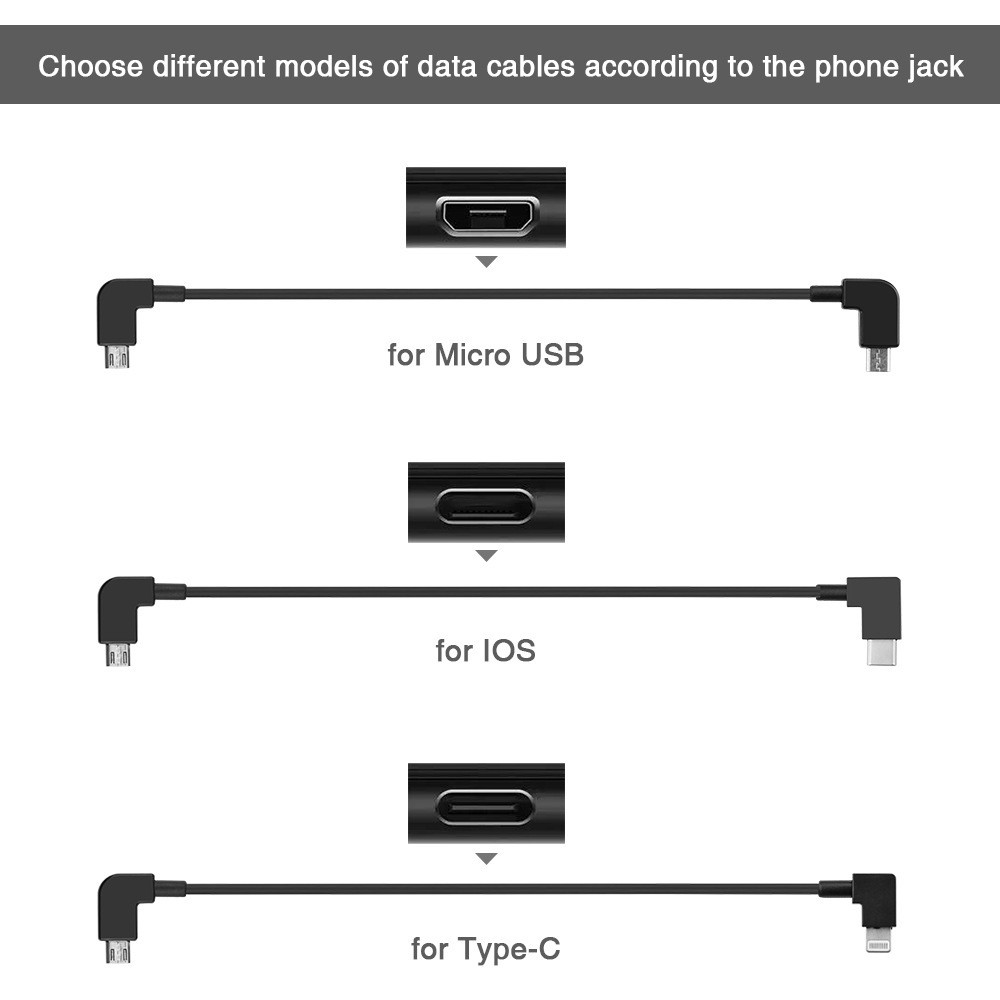 1PC For DJI Mavic 2/MINI/PRO Remote Control Data Adapter Cable Connection Cable