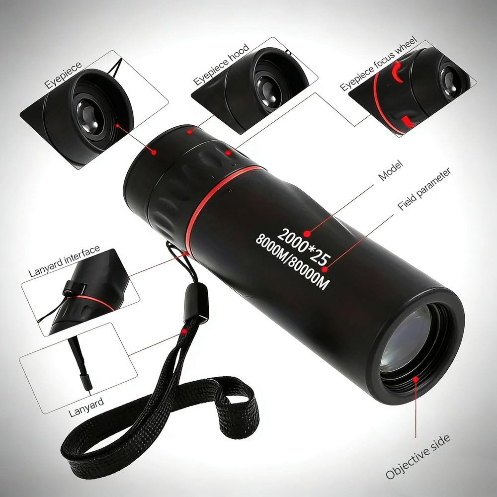 Monocular 25X with Phone Adapter Mini