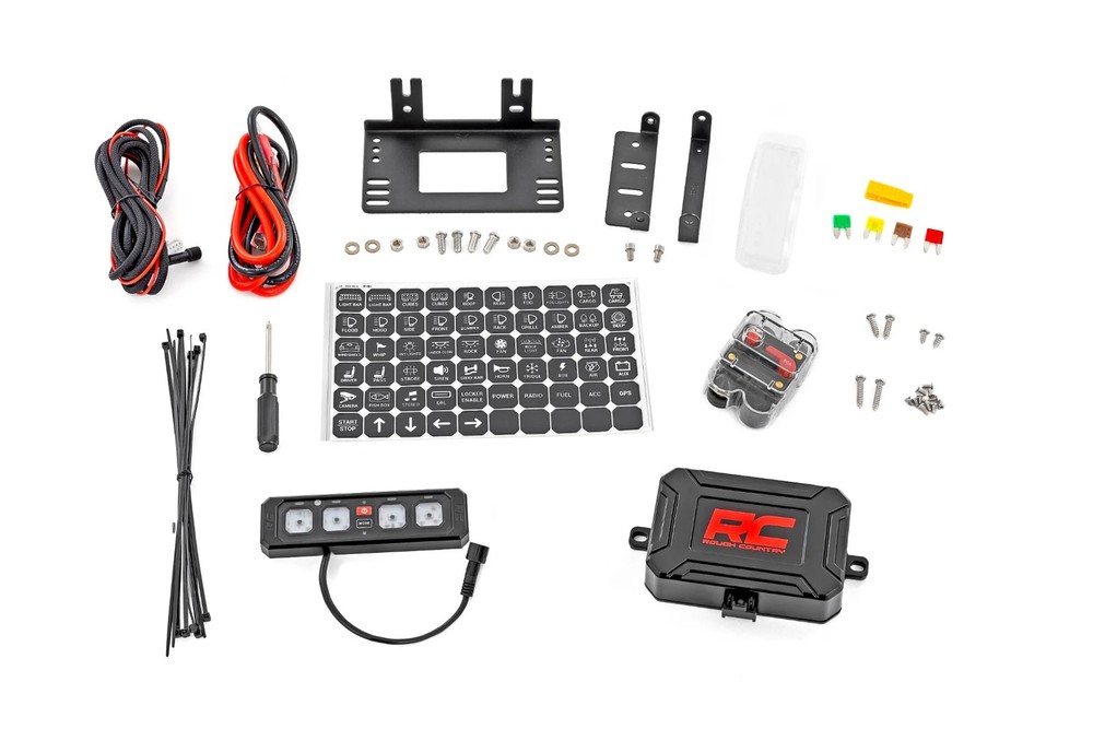 Rough Country 4 Gang Switch Panel | RGB Backlit | Multifunction Modes - 70965