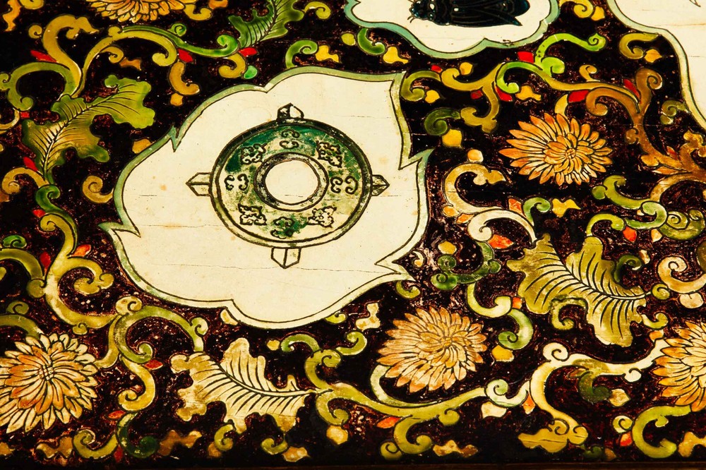 Hollywood Regency Painted Polychromed Low Coffee Table ca. 1940