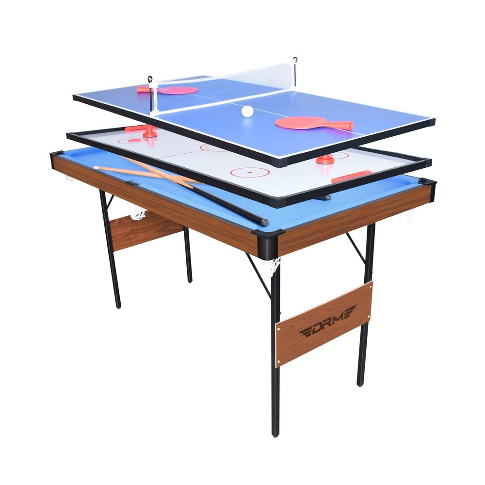 DRM 55Inch Multi Function 3 in 1 Combo Game Table, Folding Pool Table/Billiar...