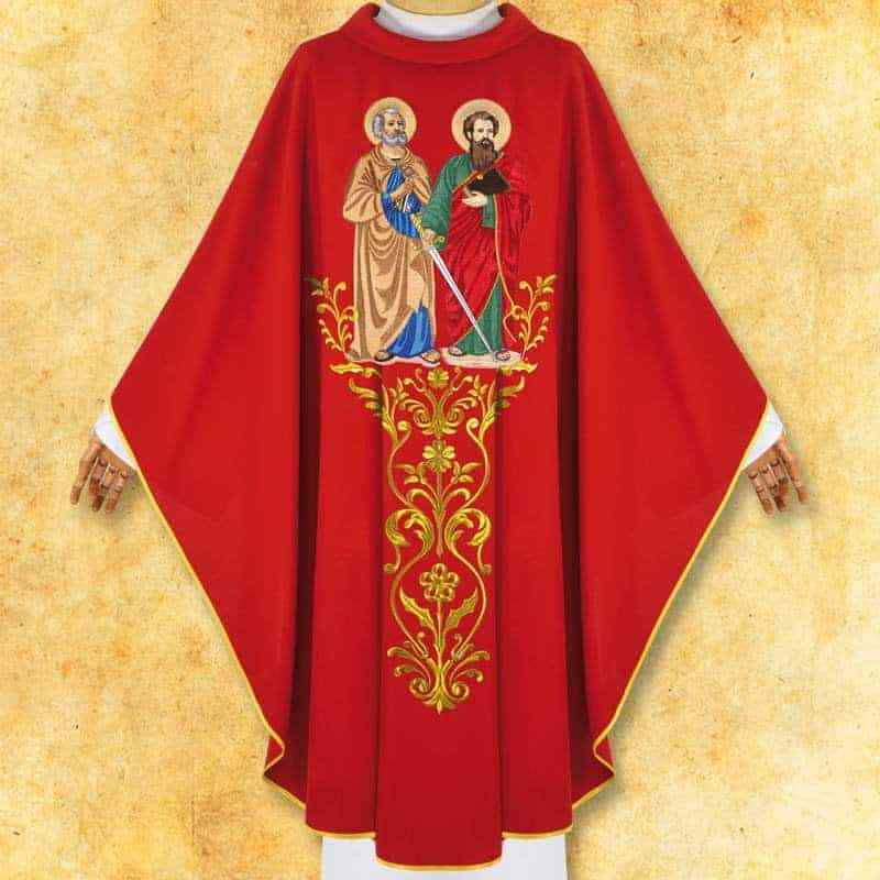 Chasuble embroidered "Saint Peter and Paul"