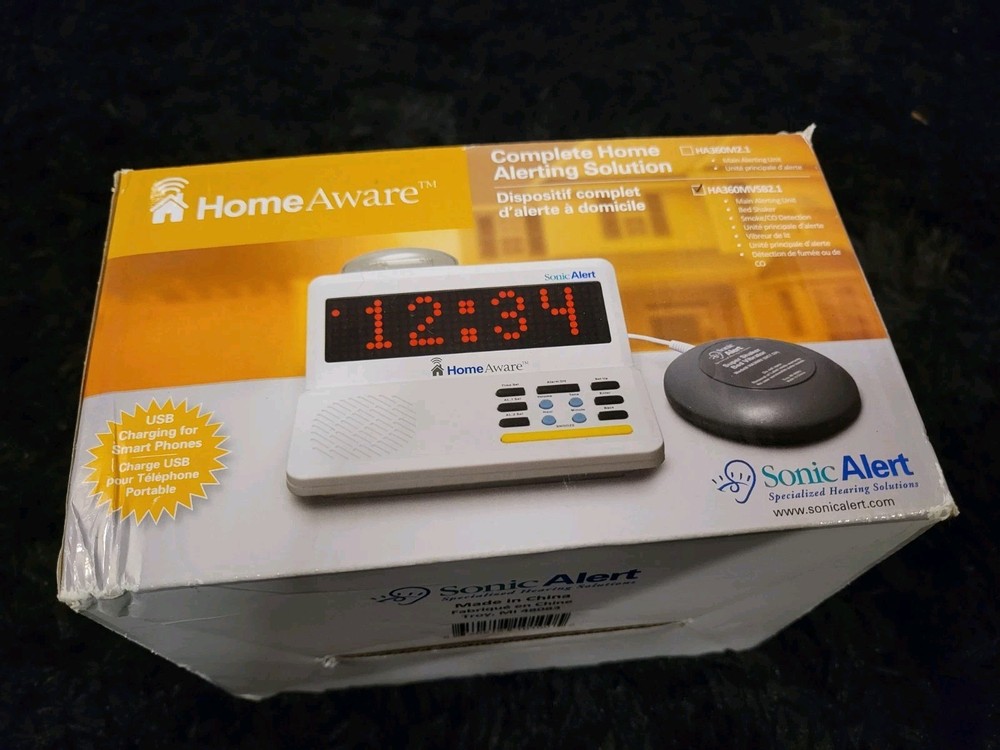 Sonic Alert Home Aware HA360MVSB2.1  Alerting Solution - New Open Box