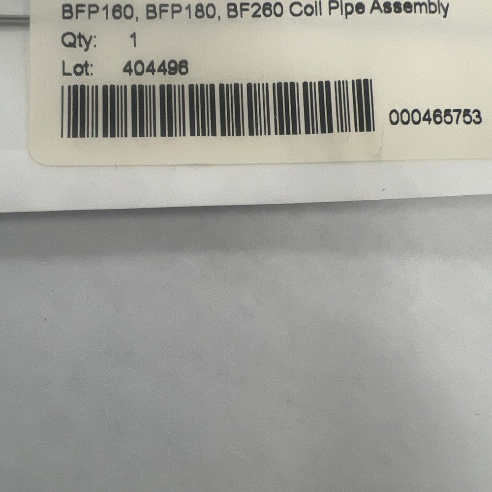 BFP 180, BFP 160, BF260 Coil Pipe Assembly